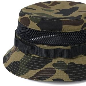 BAPE Men 1st Camo Military Mesh hat Green
